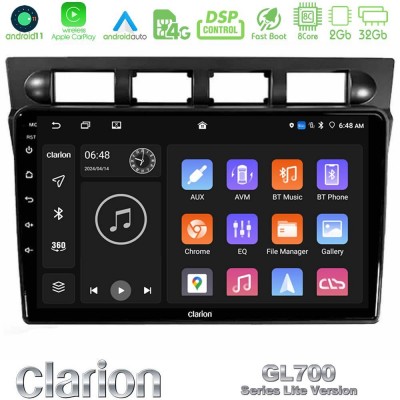 Clarion GL700 Lite Series Kia Picanto 2004-2007 8Core Android11 2+32GB Navigation Multimedia Tablet 9″ Με Carplay & Android Auto Με Carplay & Android Auto