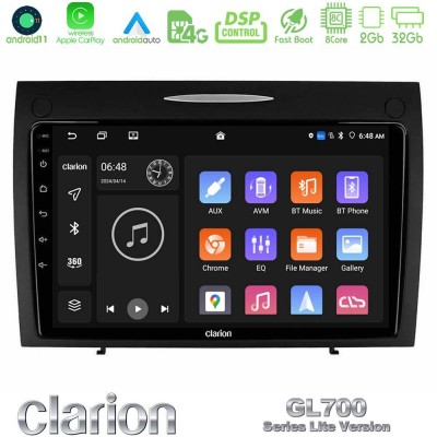 Clarion GL700 Lite Series 8Core Android11 2+32GB Mercedes SLK Class Navigation Multimedia Tablet 9