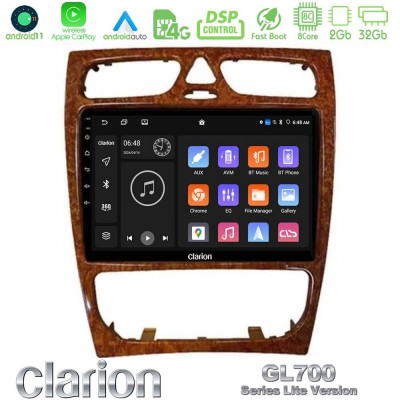 Clarion GL700 Lite Series 8Core Android11 2+32GB Mercedes C Class (W203) Navigation Multimedia Tablet 9