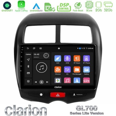 Clarion GL700 Lite Series 8Core Android11 2+32GB Mitsubishi ASX Navigation Multimedia Tablet 10