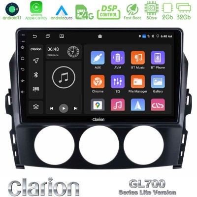 Clarion GL700 Lite Series 8Core Android11 2+32GB Mazda MX-5 2006-2008 Navigation Multimedia Tablet 9