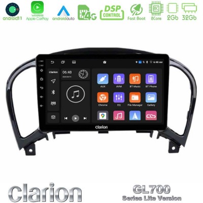 Clarion GL700 Lite Series 8Core Android11 2+32GB Nissan Juke Navigation Multimedia Tablet 9