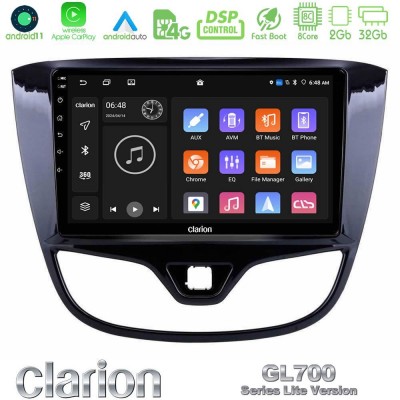 Clarion GL700 Lite Series 8Core Android11 2+32GB Opel Karl 2017-2019 Navigation Multimedia Tablet 9