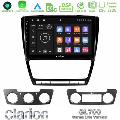 Clarion GL700 Lite Series 8Core Android11 2+32GB Skoda Octavia 5 Navigation Multimedia Tablet 10