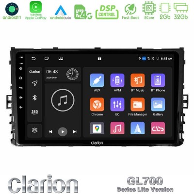 Clarion GL700 Lite Series 8Core Android11 2+32GB VW MQB 2017-> Navigation Multimedia Tablet 9