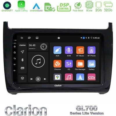 Clarion GL700 Lite Series 8Core Android11 2+32GB Vw Polo Navigation Multimedia Tablet 9