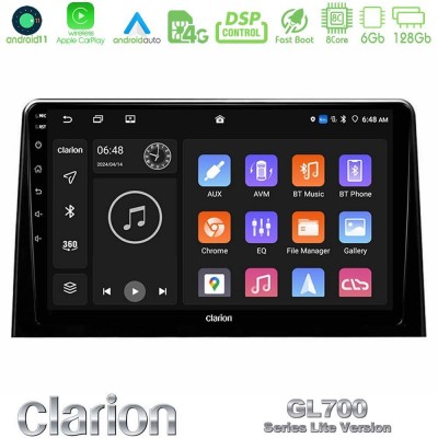 Clarion GL700 Lite Series 8Core Android11 6+128GB Peugeot Partner / Citroën Berlingo 2020-> Navigation Multimedia Tablet 10