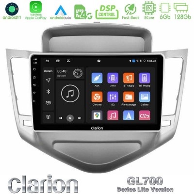 Clarion GL700 Lite Series 8Core Android11 6+128GB Chevrolet Cruze 2009-2012 Navigation Multimedia Tablet 9