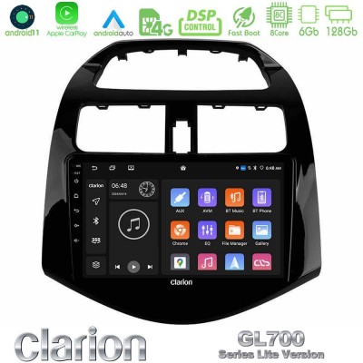 Clarion GL700 Lite Series 8Core Android11 6+128GB Chevrolet Spark 2009-2015 Navigation Multimedia Tablet 9