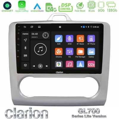 Clarion GL700 Lite Series 8Core Android11 6+128GB Ford Focus Auto AC Navigation Multimedia Tablet 9