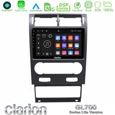 Clarion GL700 Lite Series 8Core Android11 6+128GB Ford Mondeo 2004-2007 Navigation Multimedia Tablet 9