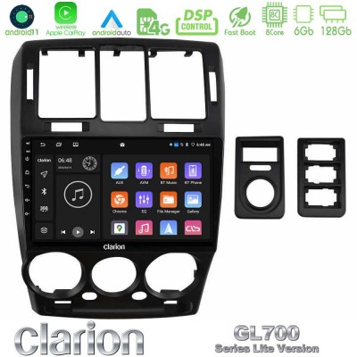 Clarion GL700 Lite Series 8Core Android11 6+128GB Hyundai Getz 2002-2009 Navigation Multimedia Tablet 9