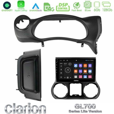 Clarion GL700 Lite Series 8Core Android11 6+128GB Jeep Wrangler 2014-2017 Navigation Multimedia Tablet 9