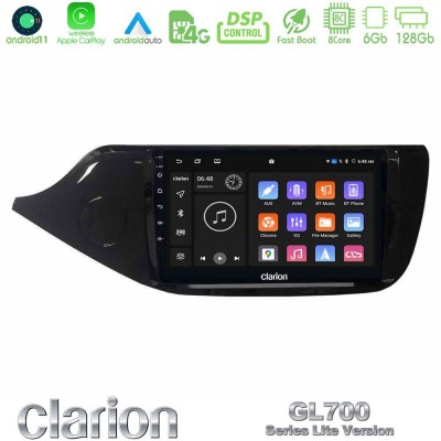 Clarion GL700 Lite Series 8Core Android11 6+128GB Kia Ceed 2013-2017 Navigation Multimedia Tablet 9