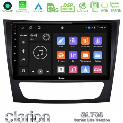 Clarion GL700 Lite Series 8Core Android11 6+128GB Mercedes E Class / CLS Class Navigation Multimedia Tablet 9