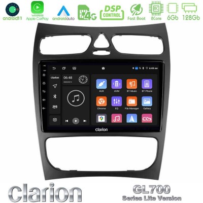 Clarion GL700 Lite Series 8Core Android11 6+128GB Mercedes CLK Class W209 2000-2004 Navigation Multimedia Tablet 9