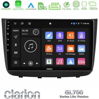 Clarion GL700 Lite Series Mercedes Vito/Viano 2003-2006 8Core Android11 6+128GB Navigation Multimedia Tablet 10″ Με Carplay & Android Auto