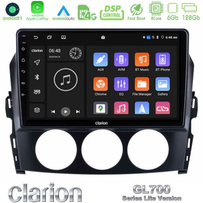 Clarion GL700 Lite Series 8Core Android11 6+128GB Mazda MX-5 2006-2008 Navigation Multimedia Tablet 9