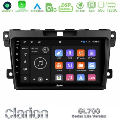 Clarion GL700 Lite Series 8Core Android11 6+128GB Mazda CX-7 2007-2011 Navigation Multimedia Tablet 9