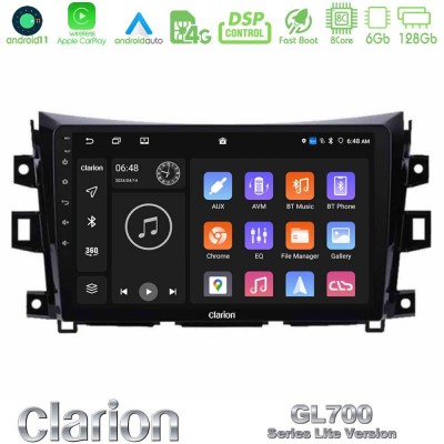 Clarion GL700 Lite Series 8Core Android11 6+128GB Nissan Navara NP300 Navigation Multimedia Tablet 9