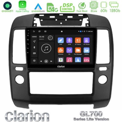 Clarion GL700 Lite Series 8Core Android11 6+128GB Nissan Navara Navigation Multimedia Tablet 9