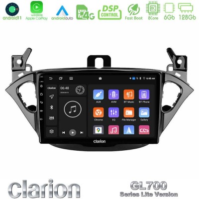 Clarion GL700 Lite Series 8Core Android11 6+128GB Opel Corsa E/Adam Navigation Multimedia Tablet 9