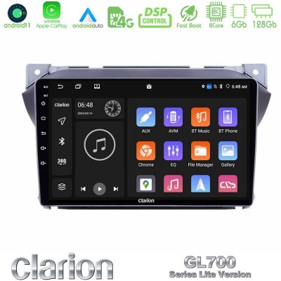 Clarion GL700 Lite Series Suzuki Alto & Nissan Pixo 8Core Android11 6+128GB Navigation Multimedia Tablet 9″ Με Carplay & Android Auto