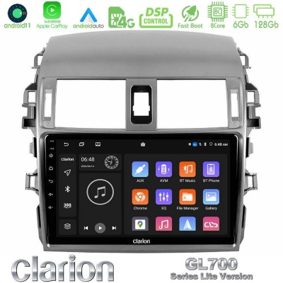 Clarion GL700 Lite Series 8Core Android11 6+128GB Toyota Corolla 2008-2010 Navigation Multimedia Tablet 9