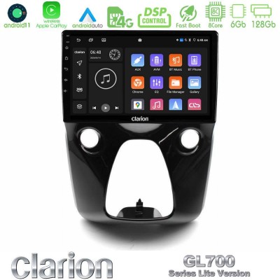 Clarion GL700 Lite Series 8Core Android11 6+128GB Toyota Aygo | Citroen C1 | Peugeot 108 Navigation Multimedia 10