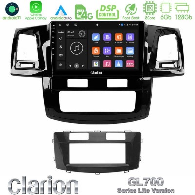 Clarion GL700 Lite Series 8Core Android11 6+128GB Toyota Hilux 2007-2011 Navigation Multimedia Tablet 9