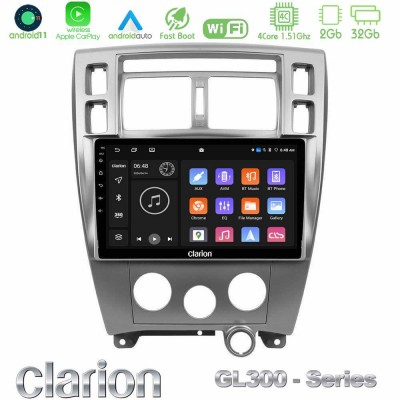 Clarion GL300 Series 4Core Android11 2+32GB Hyundai Tucson Navigation Multimedia Tablet 10