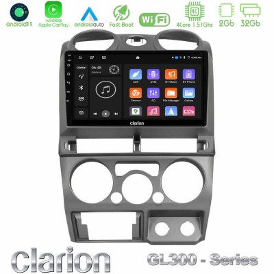 Clarion GL300 Series 4Core Android11 2+32GB Isuzu D-Max 2007-2011 Navigation Multimedia Tablet 9