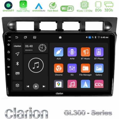 Clarion GL300 Series Kia Picanto 2004-2007 4Core Android11 2+32GB Navigation Multimedia Tablet 9″ Με Carplay & Android Auto