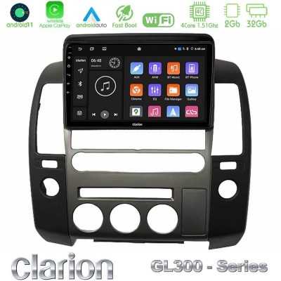 Clarion GL300 Series 4Core Android11 2+32GB  Nissan Navara D40 2006-2012 (με εργ.οθόνη) Navigation Multimedia Tablet 9