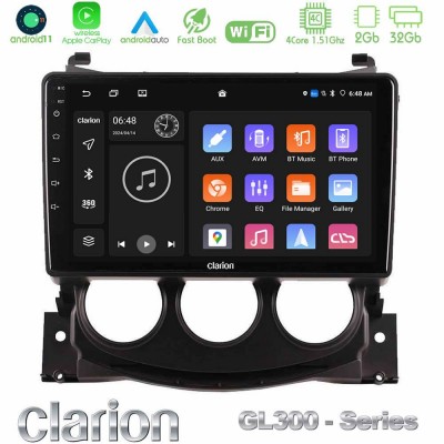 Clarion GL300 Series Nissan 370Z 2009-2013 4Core Android11 2+32GB Navigation Multimedia Tablet 9″ Με Carplay & Android Auto