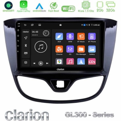 Clarion GL300 Series 4Core Android11 2+32GB Opel Karl 2017-2019 Navigation Multimedia Tablet 9