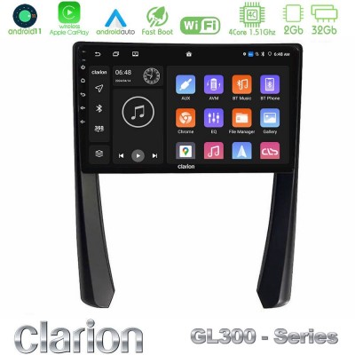 Clarion GL300 Series 4Core Android11 2+32GB Porsche 911/Cayman/Boxster Navigation Multimedia Tablet 9