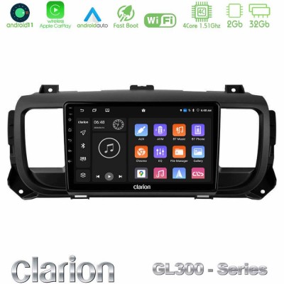 Clarion GL300 Series 4Core Android11 2+32GB Citroen/Peugeot/Opel/Toyota Navigation Multimedia Tablet 9