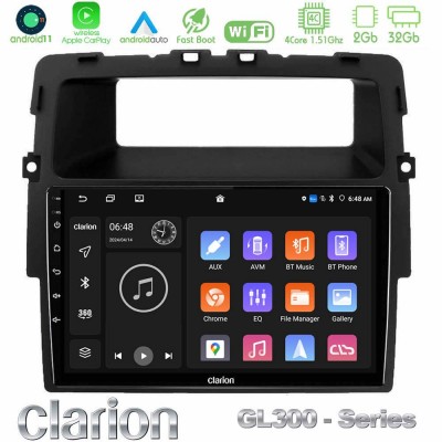 Clarion GL300 Series 4Core Android11 2+32GB Renault/Nissan/Opel Navigation Multimedia Tablet 10