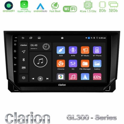 Clarion GL300 Series 4Core Android11 2+32GB Seat Arona/Ibiza Navigation Multimedia Tablet 9