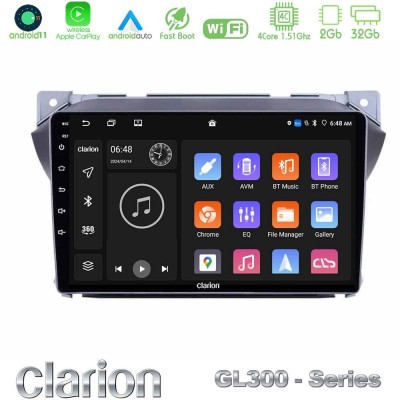 Clarion GL300 Series Suzuki Alto & Nissan Pixo 4Core Android11 2+32GB Navigation Multimedia Tablet 9″ Με Carplay & Android Auto