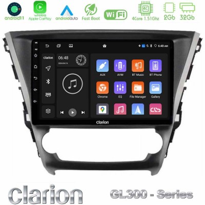 Clarion GL300 Series 4Core Android11 2+32GB Toyota Avensis 2015-2018 Navigation Multimedia Tablet 9