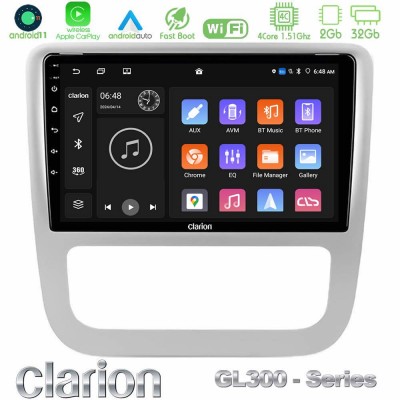 Clarion GL300 Series 4Core Android11 2+32GB VW Scirocco 2008-2014 Navigation Multimedia Tablet 9