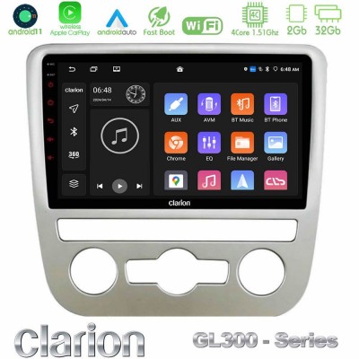 Clarion GL300 Series 4Core Android11 2+32GB VW Scirocco 2008 – 2014 Navigation Multimedia Tablet 9