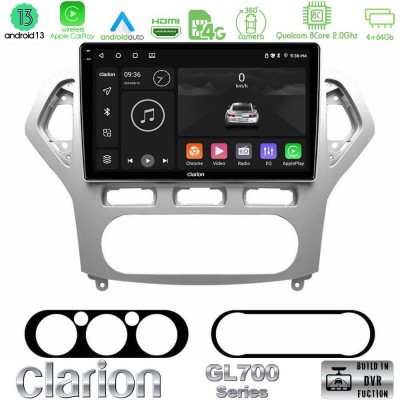 Clarion GL700 Series 8Core Android13 4+64GB Ford Mondeo 2007-2010 AUTO A/C Navigation Multimedia Tablet 10