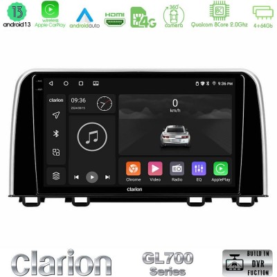 Clarion GL700 Series 8Core Android13 4+64GB Honda CR-V 2019-> Navigation Multimedia Tablet 10