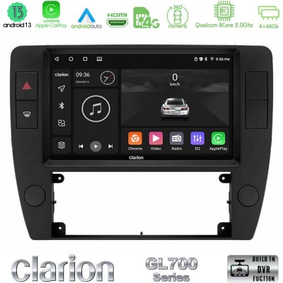 Clarion GL700 Series 8Core Android13 4+64GB VW Passat B5 2001-2005 Navigation Multimedia Tablet 9