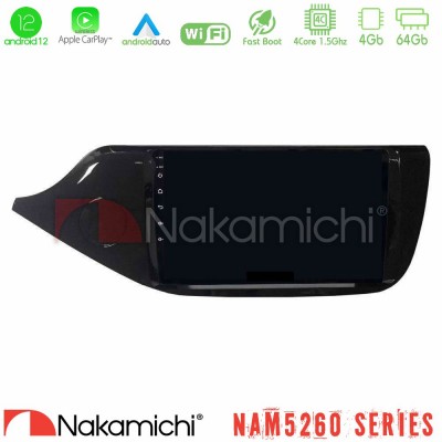 Nakamichi NAM5260 Series 4Core Android12 4+64GB Kia Ceed 2013-2017 Navigation Multimedia Tablet 9