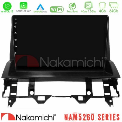 Nakamichi NAM5260 Series 4Core Android12 4+64GB Mazda6 2002-2006 Navigation Multimedia Tablet 10