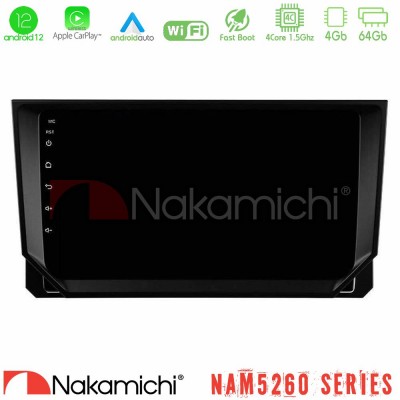 Nakamichi NAM5260 Series 4Core Android12 4+64GB Seat Arona/Ibiza Navigation Multimedia Tablet 9